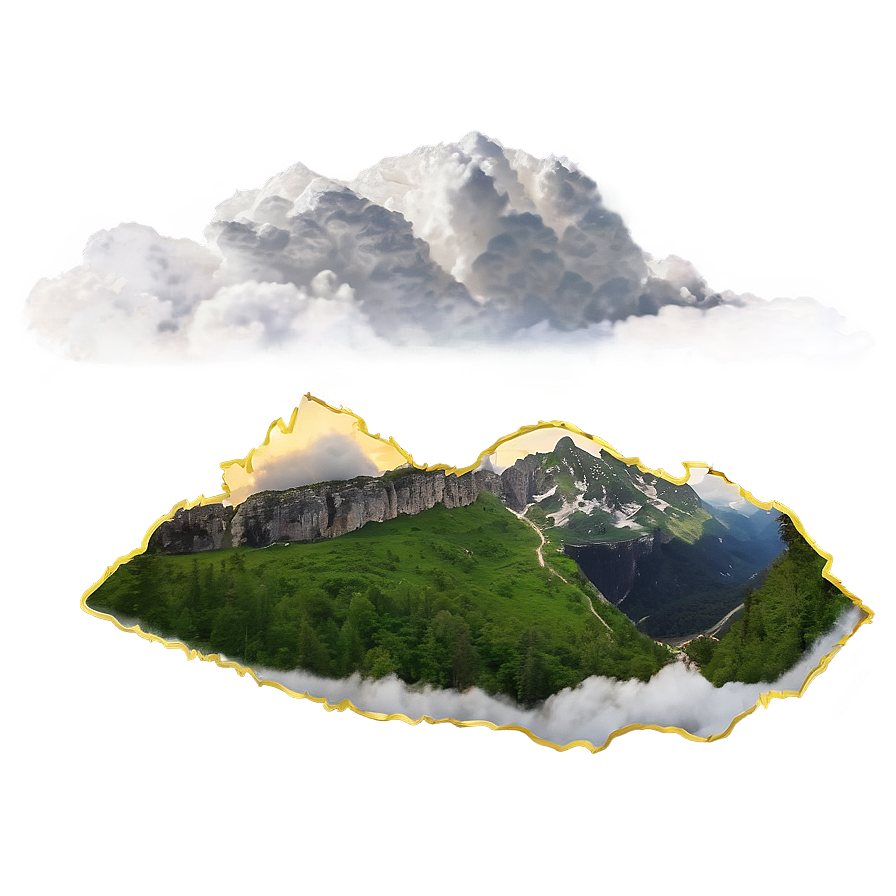 Mountain And Clouds Png 86 PNG