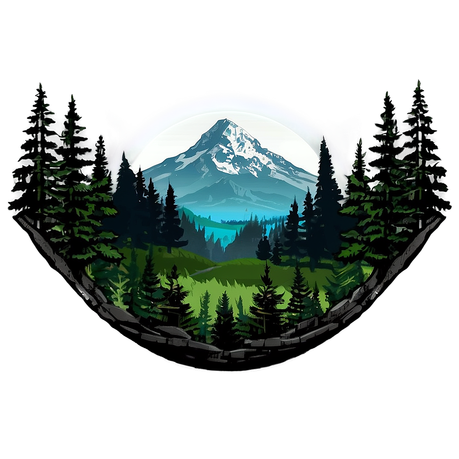 Mountain And Forest Png 50 PNG