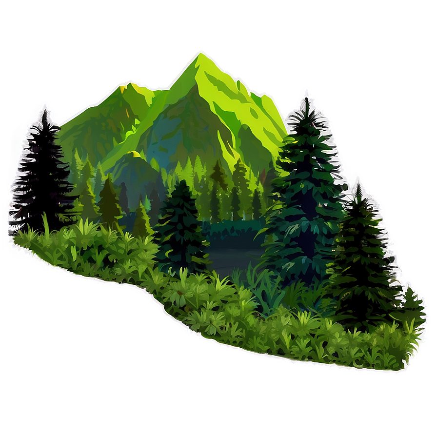 Mountain And Forest Png Vjr33 PNG