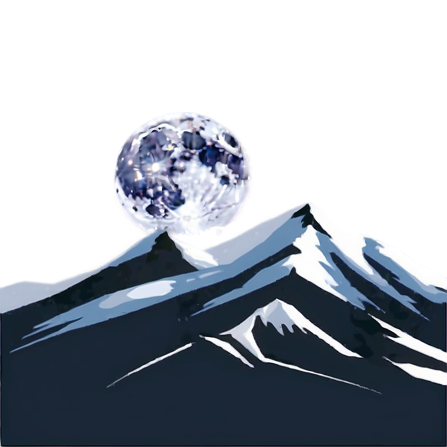 Mountain And Moonlight Png Pac87 PNG