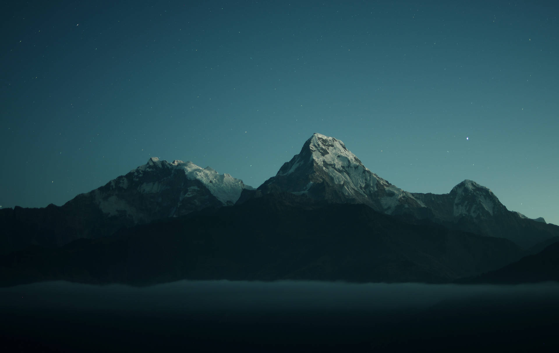 Mountain And Turquoise Sky HD Landscape Desktop Wallpaper