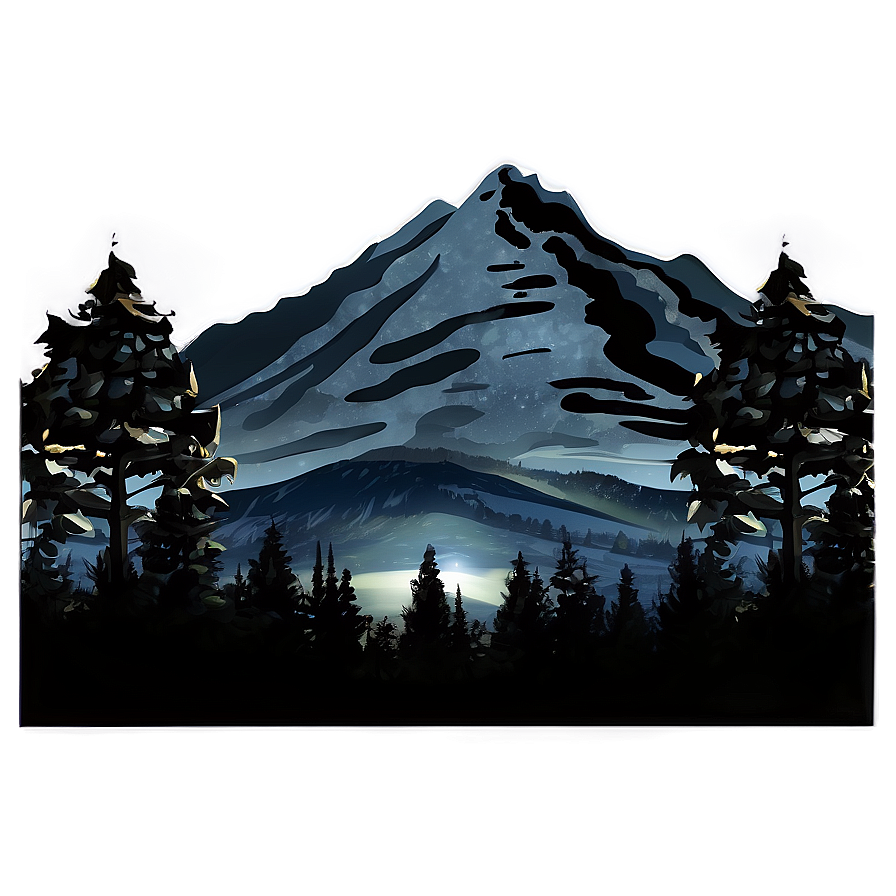 Mountain At Night Png 51 PNG