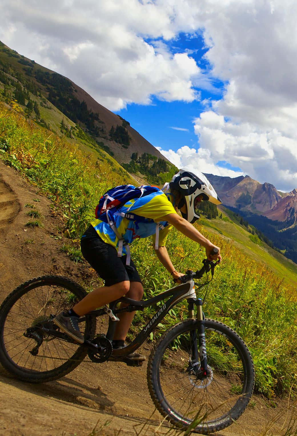 Riding Mountain Bike Iphone Home Screen Wallpaper
