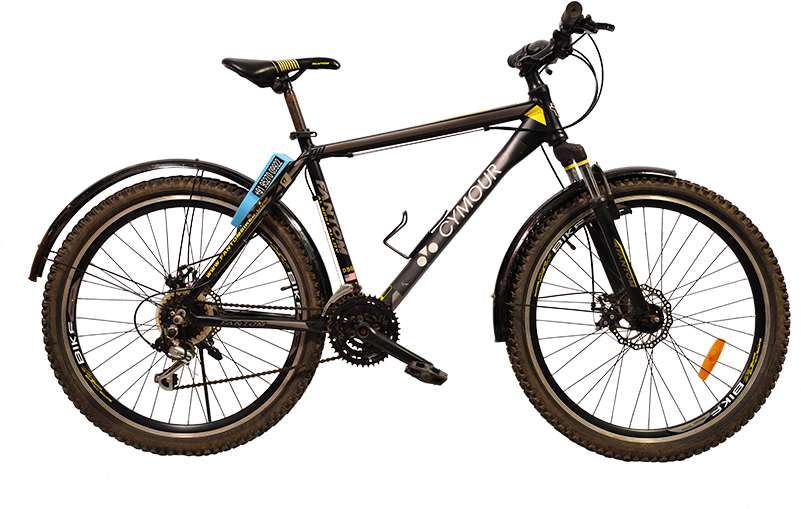 Mountain Bike Isolatedon Teal Background.png PNG