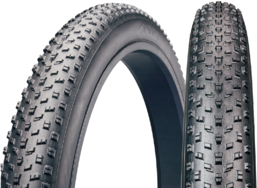 Mountain Bike Tires Profile View PNG
