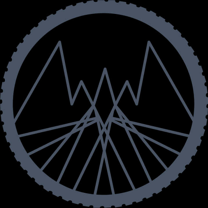 Mountain Bike Wheel Graphic PNG