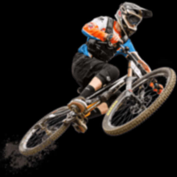 Mountain Biker Action Shot PNG