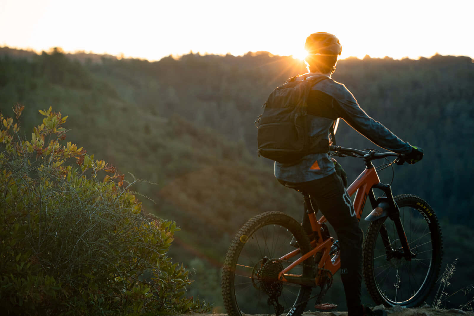 Mountain Biker Sunset View.jpg Wallpaper