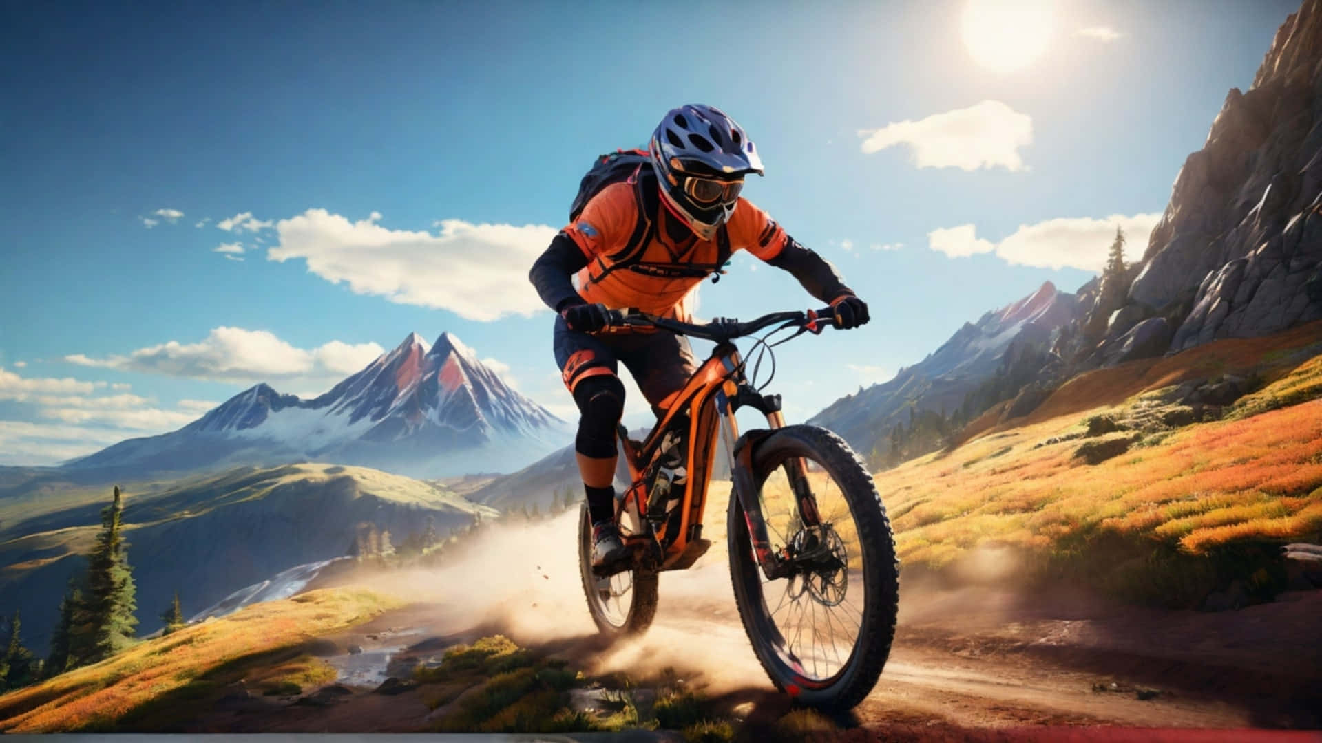 Mountain Biking Adventure Sunset Ride.jpg Wallpaper