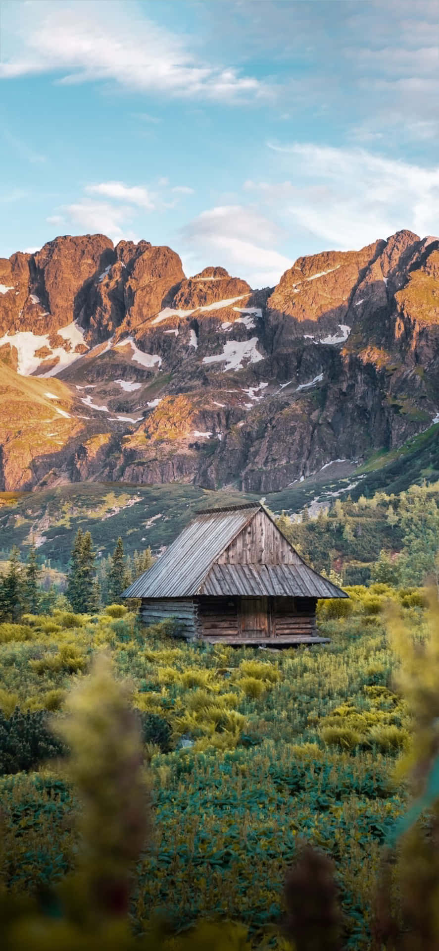 Lanskap Kabin Gunung Wallpaper