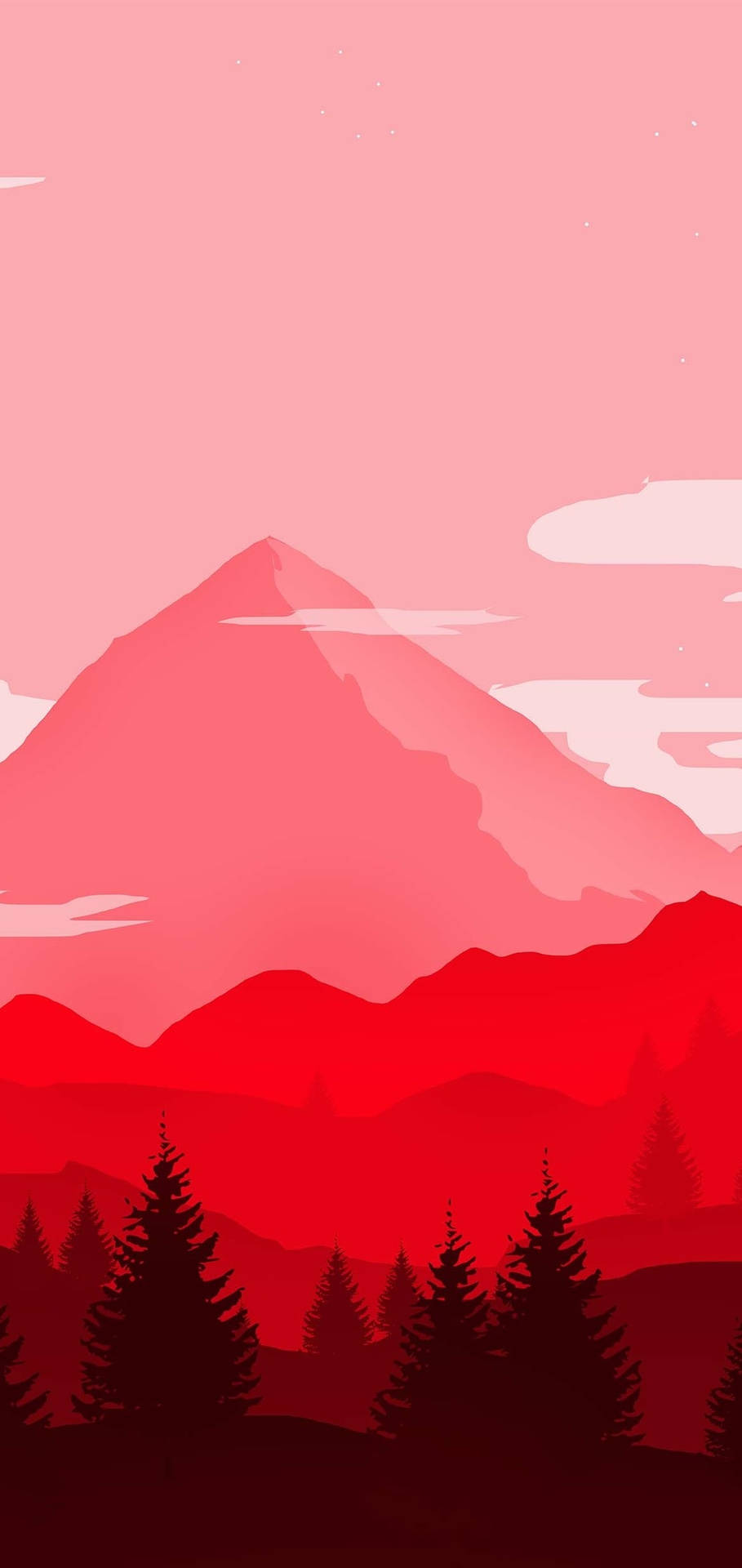Mountain Cool Android Red Vector Art