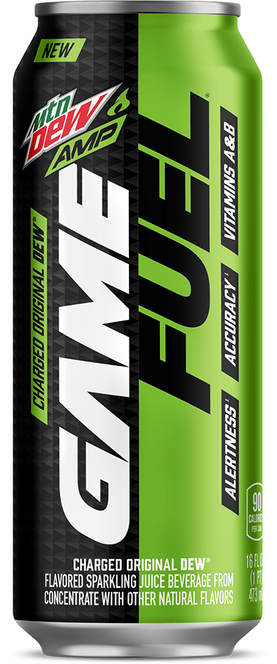 Mountain Dew A M P Game Fuel Can PNG