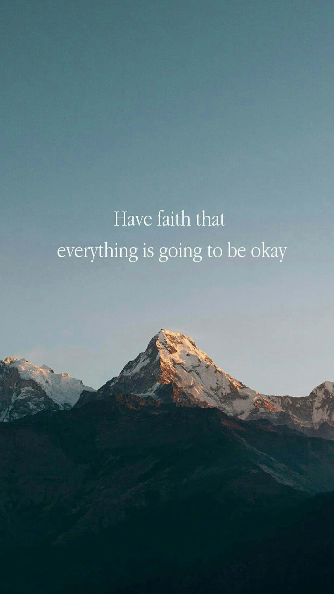 Mountain Faith Inspirational Quote Wallpaper