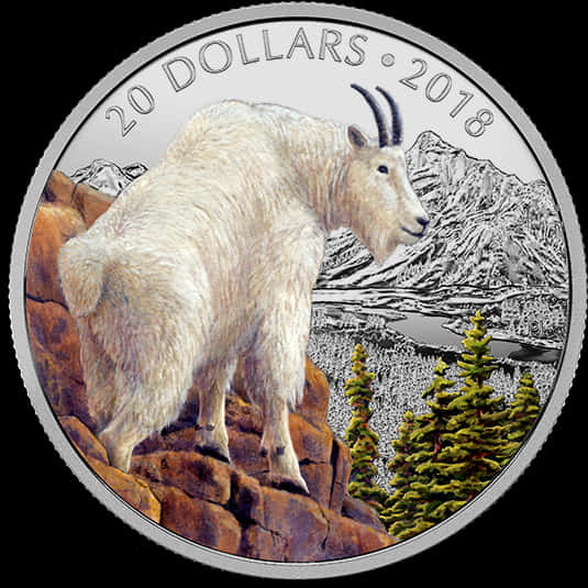 Mountain Goat20 Dollar Coin2018 PNG