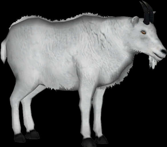 Mountain Goat3 D Model Isolated PNG