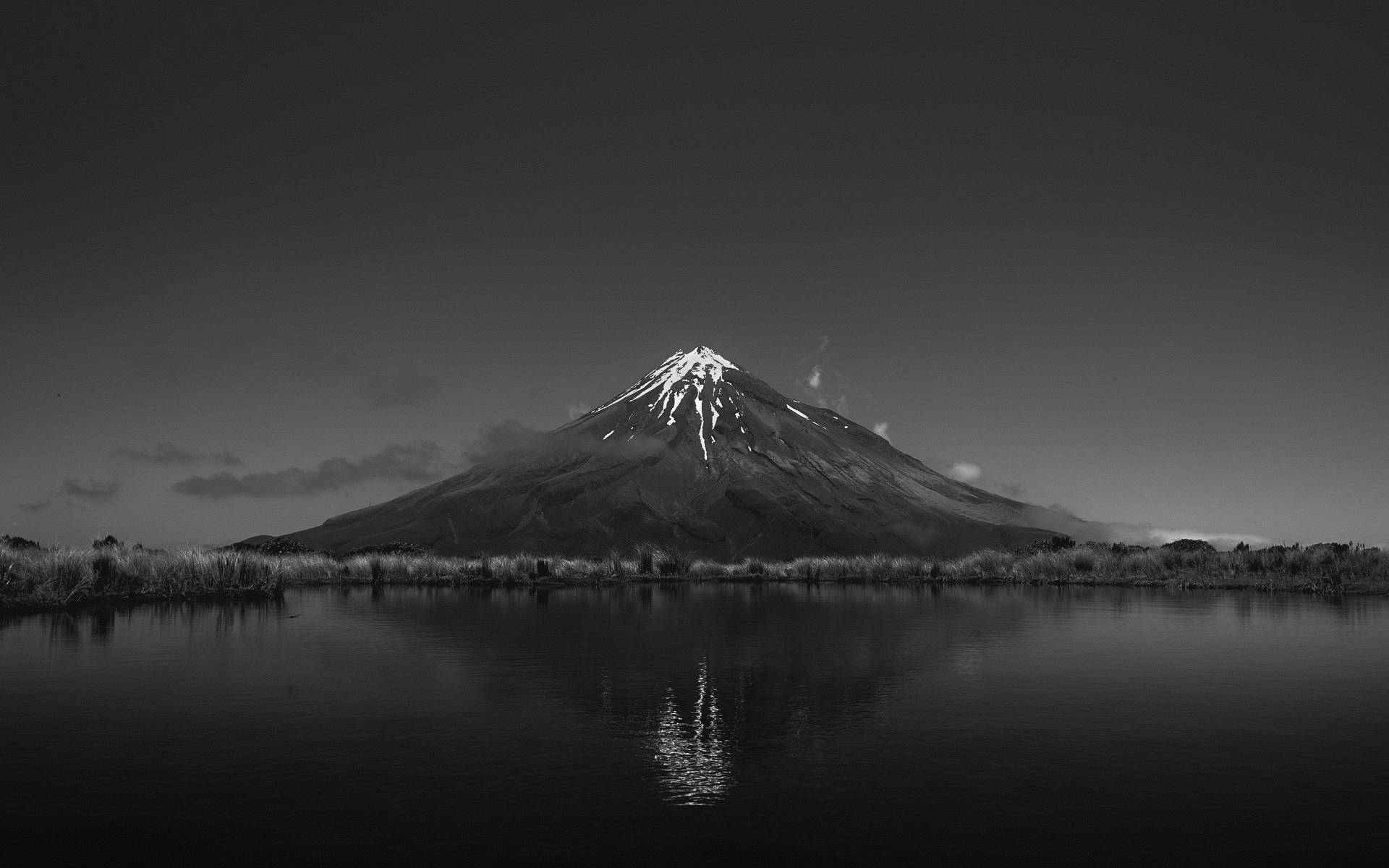 Mountain In Black Screen Wallpaper