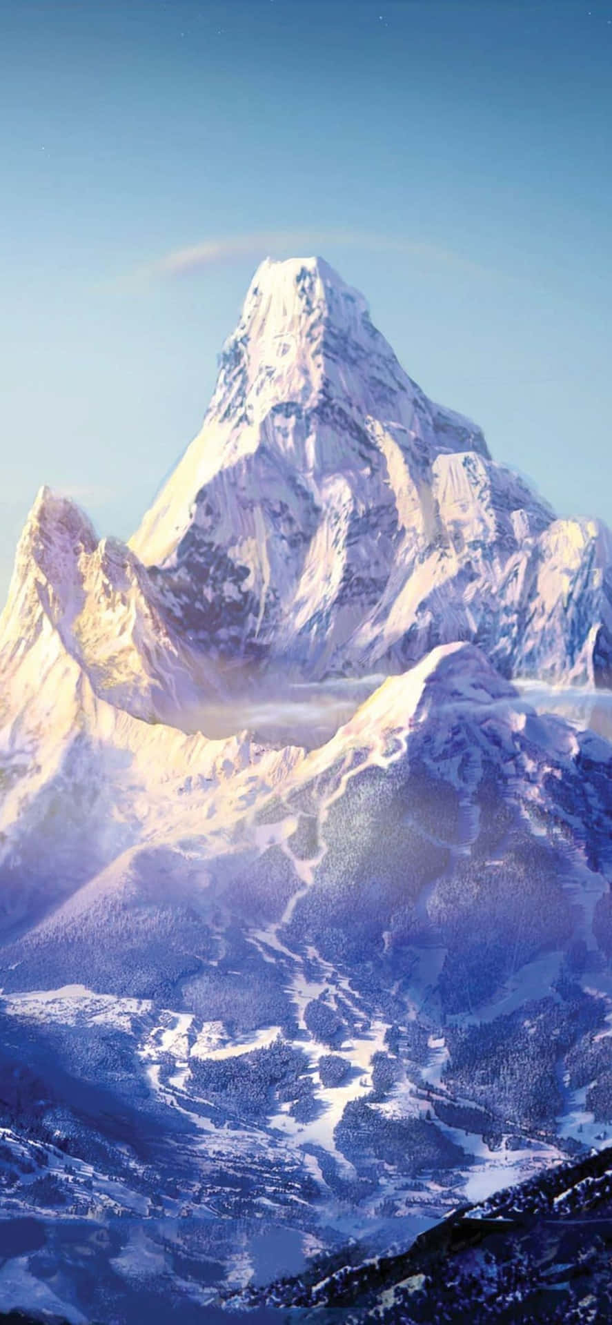 Caption: Majestic Mountain Landscape on Your iPhone