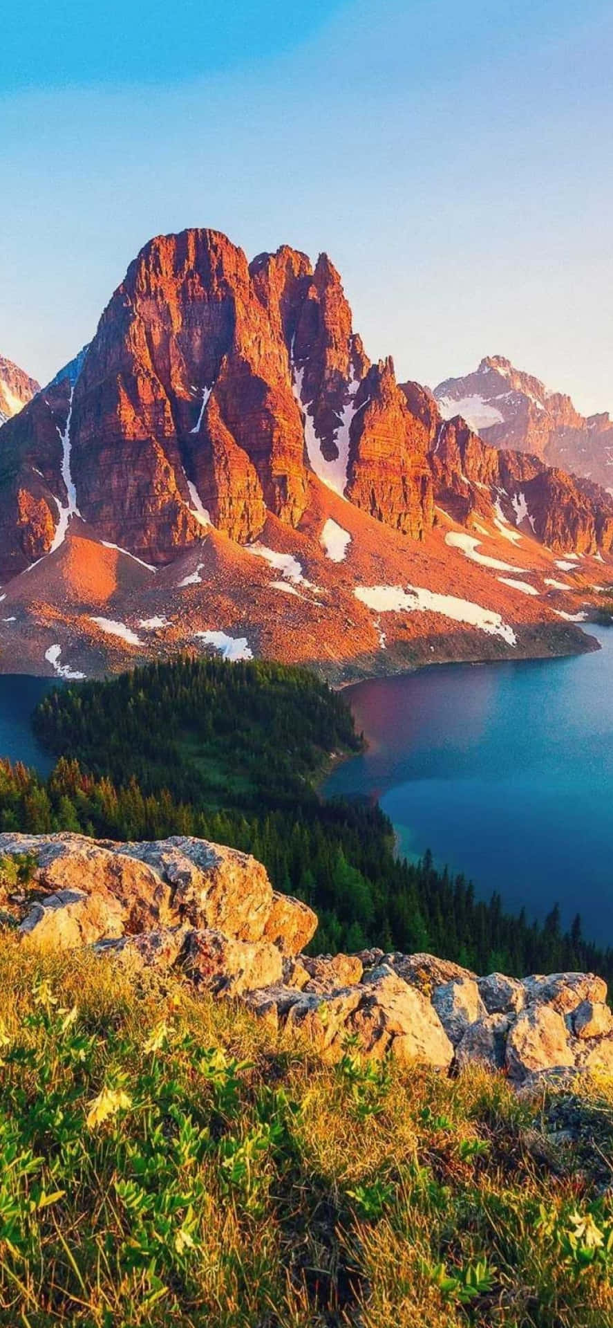 Captivating Mountain Landscape on iPhone Background
