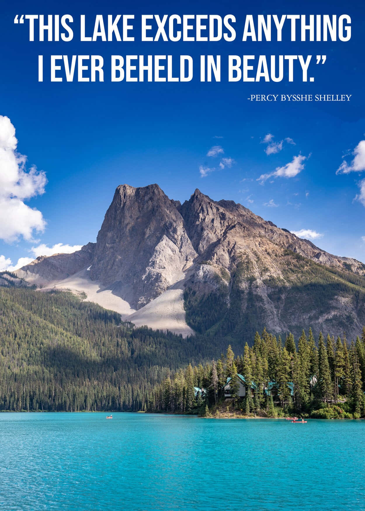 Mountain Lake Beauty Shelley Quote Wallpaper