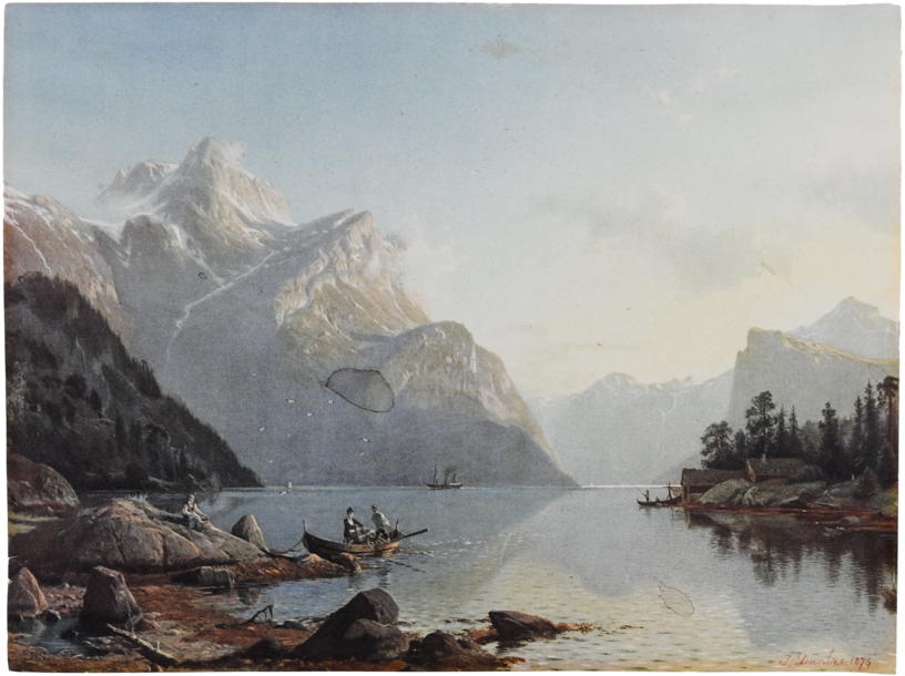 Mountain Lake Landscape1895 PNG