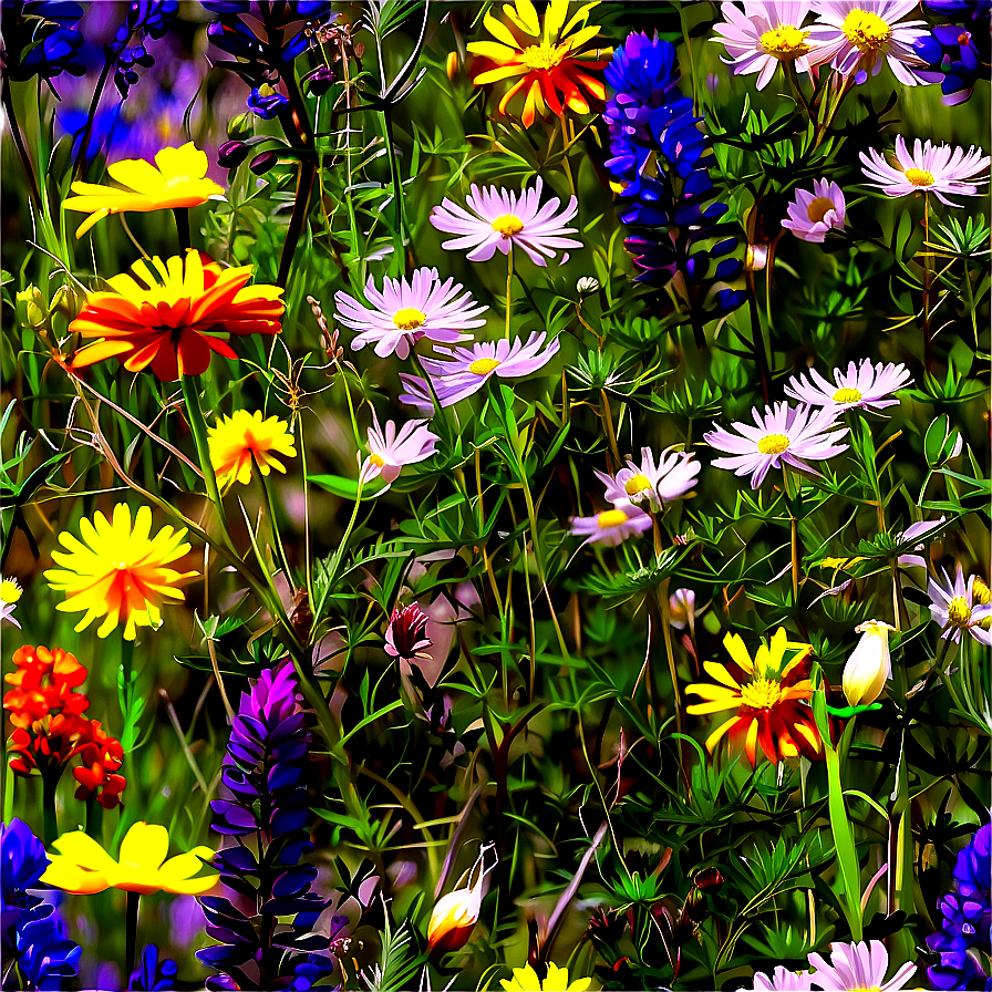 Mountain Meadow Wildflowers Png Dgd PNG