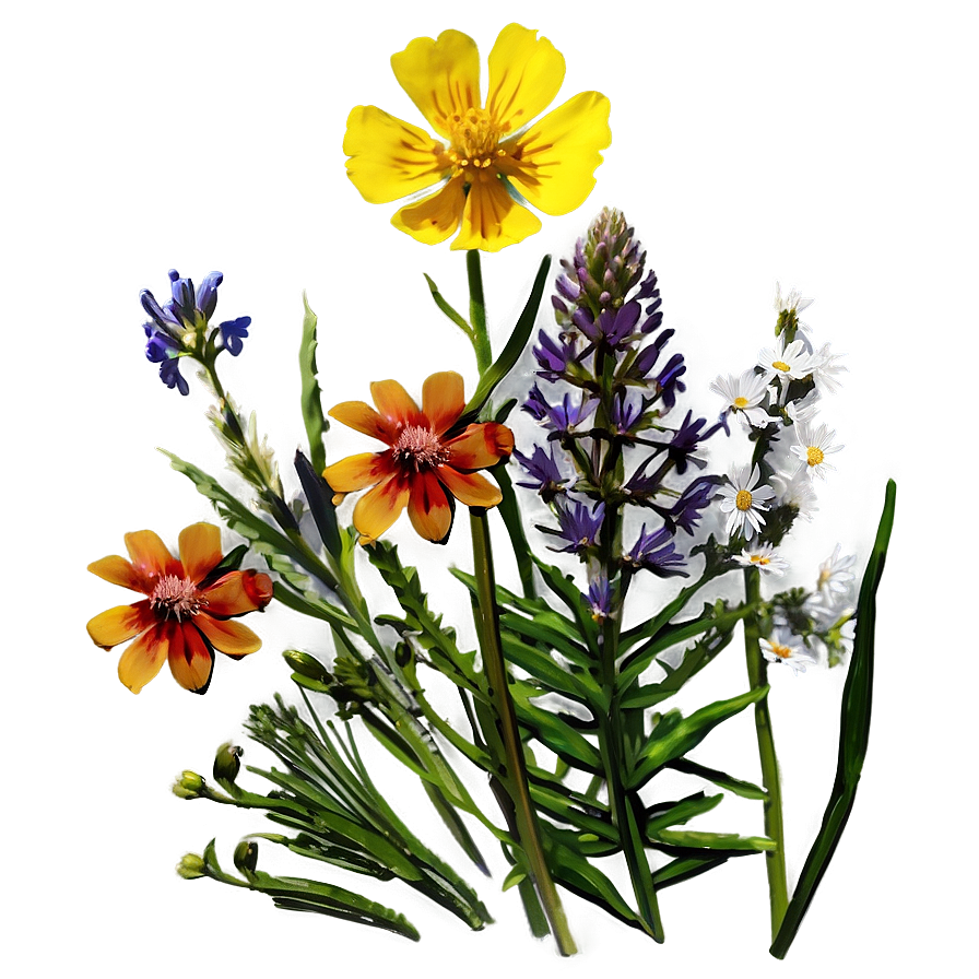 Mountain Meadow Wildflowers Png Rna45 PNG