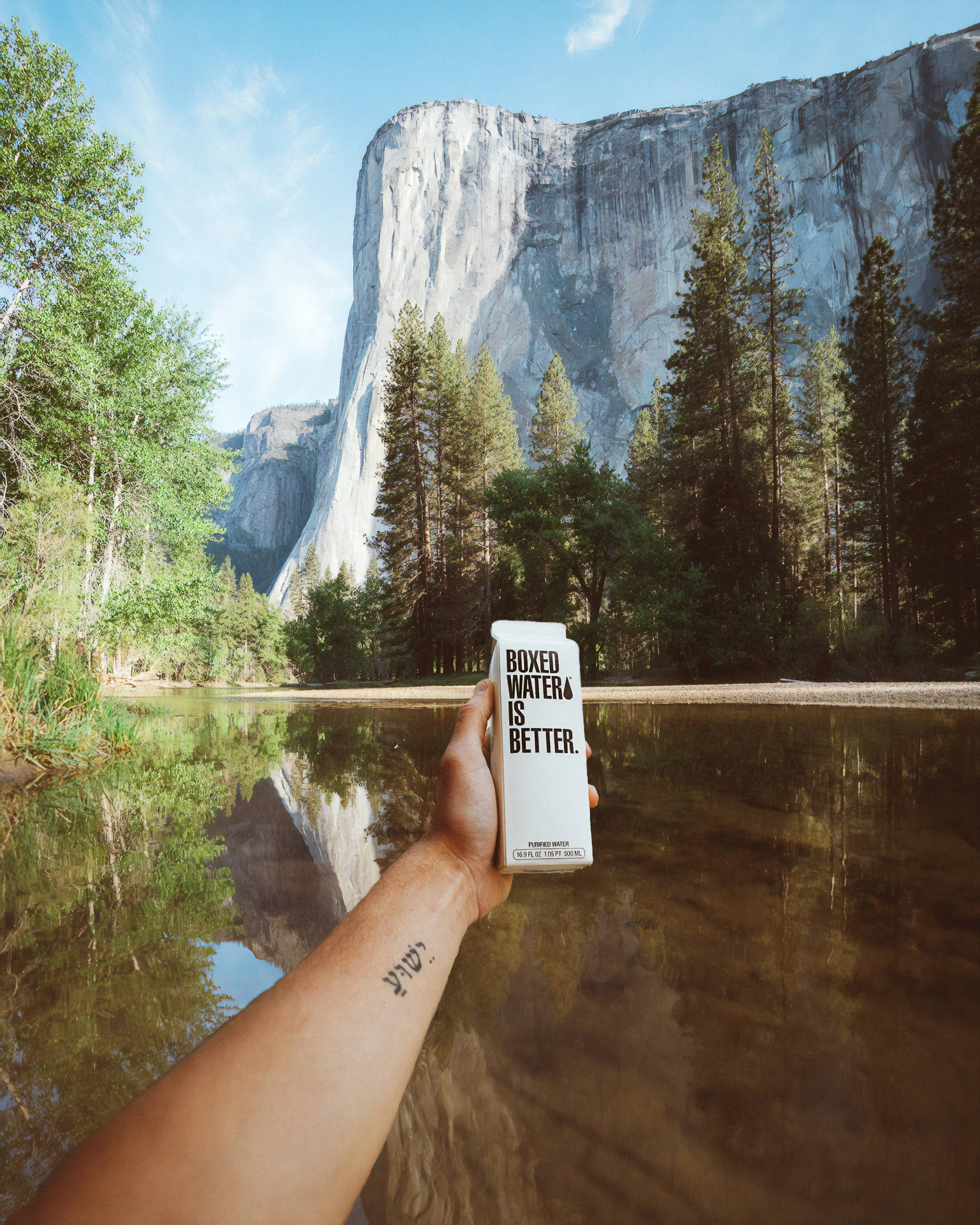 Mountain Reflection With Boxed Water SVG