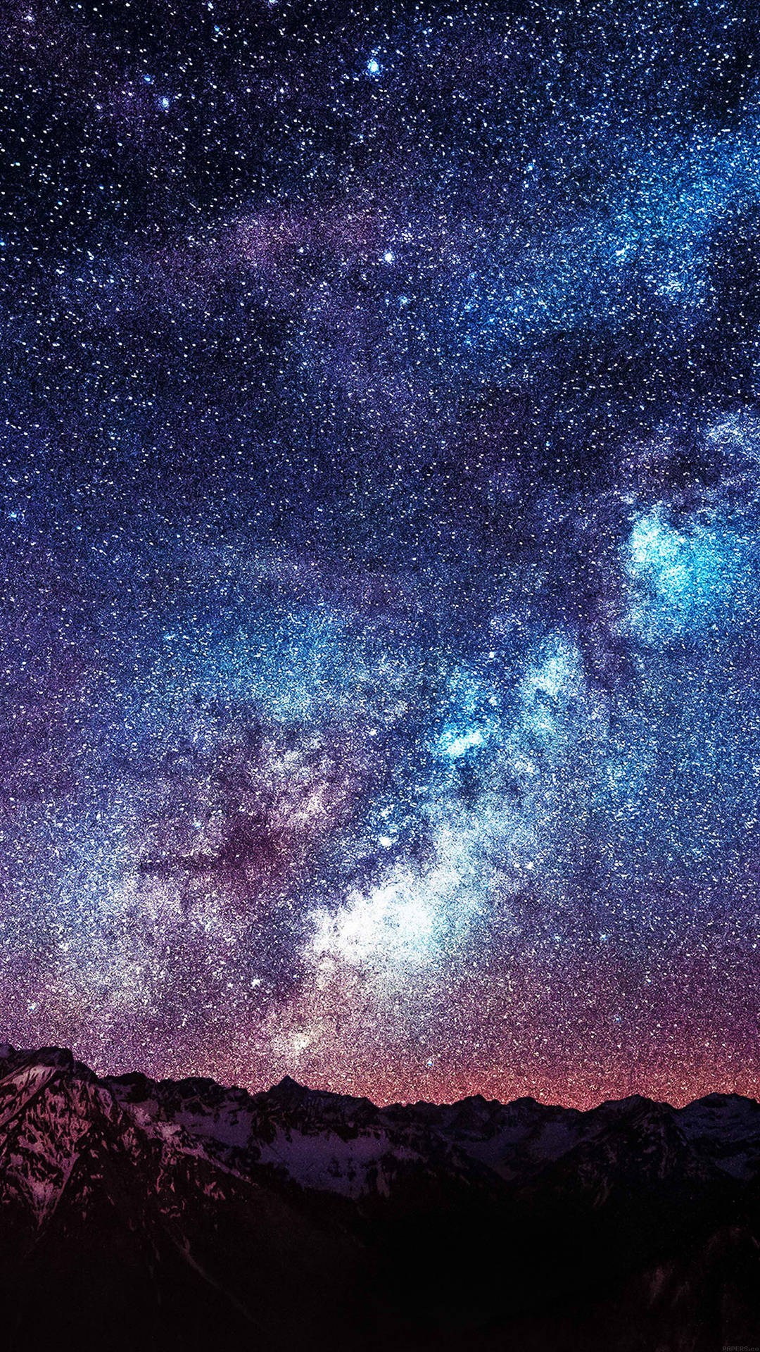 Mountain Sky Milky Way Top iPhone HD Wallpaper