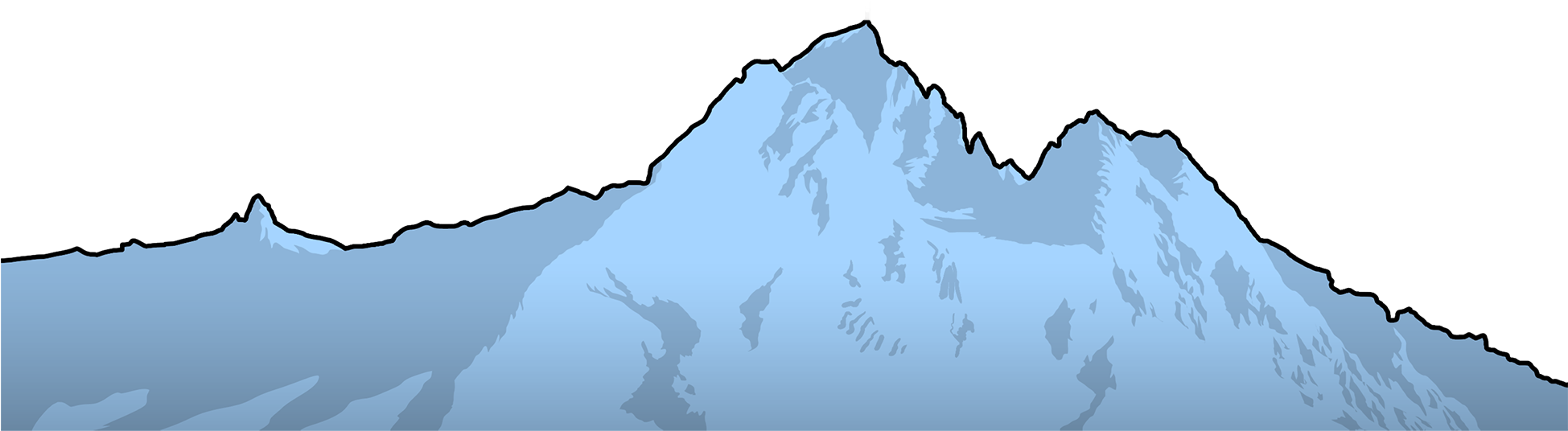 Mountain Summit Vector Illustration PNG