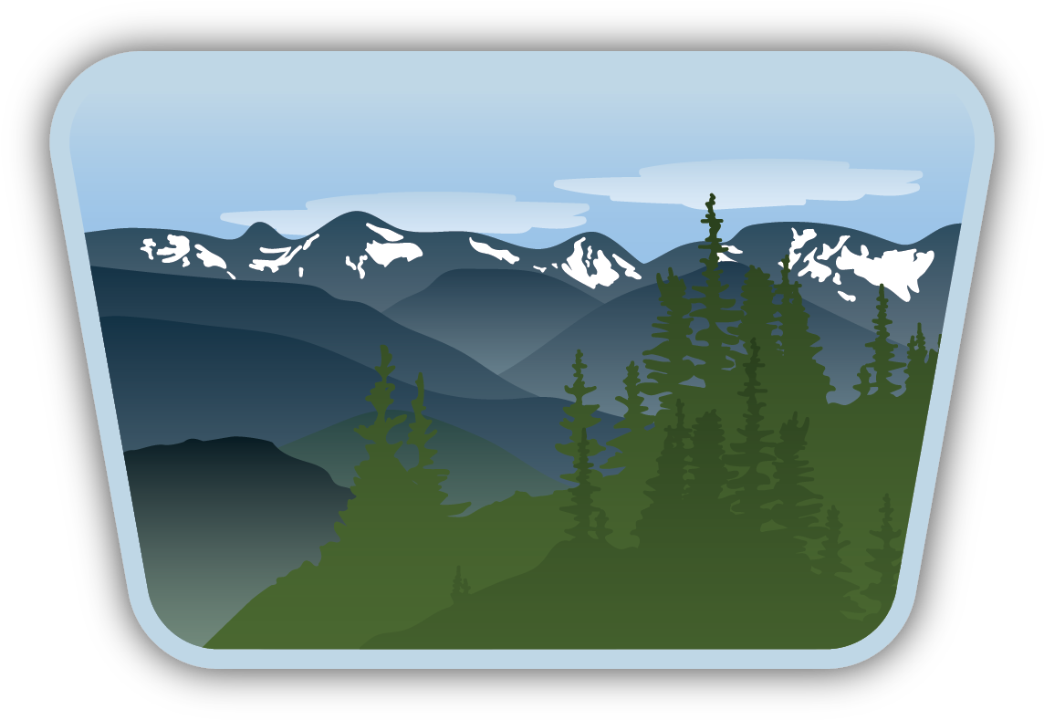 Mountain Summit View Vector Illustration PNG