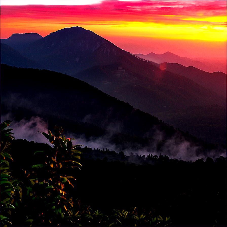 Mountain Sunrise Png Xld PNG