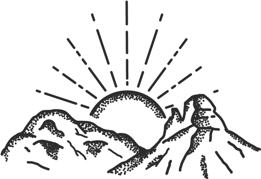 Mountain Sunrise Silhouette PNG