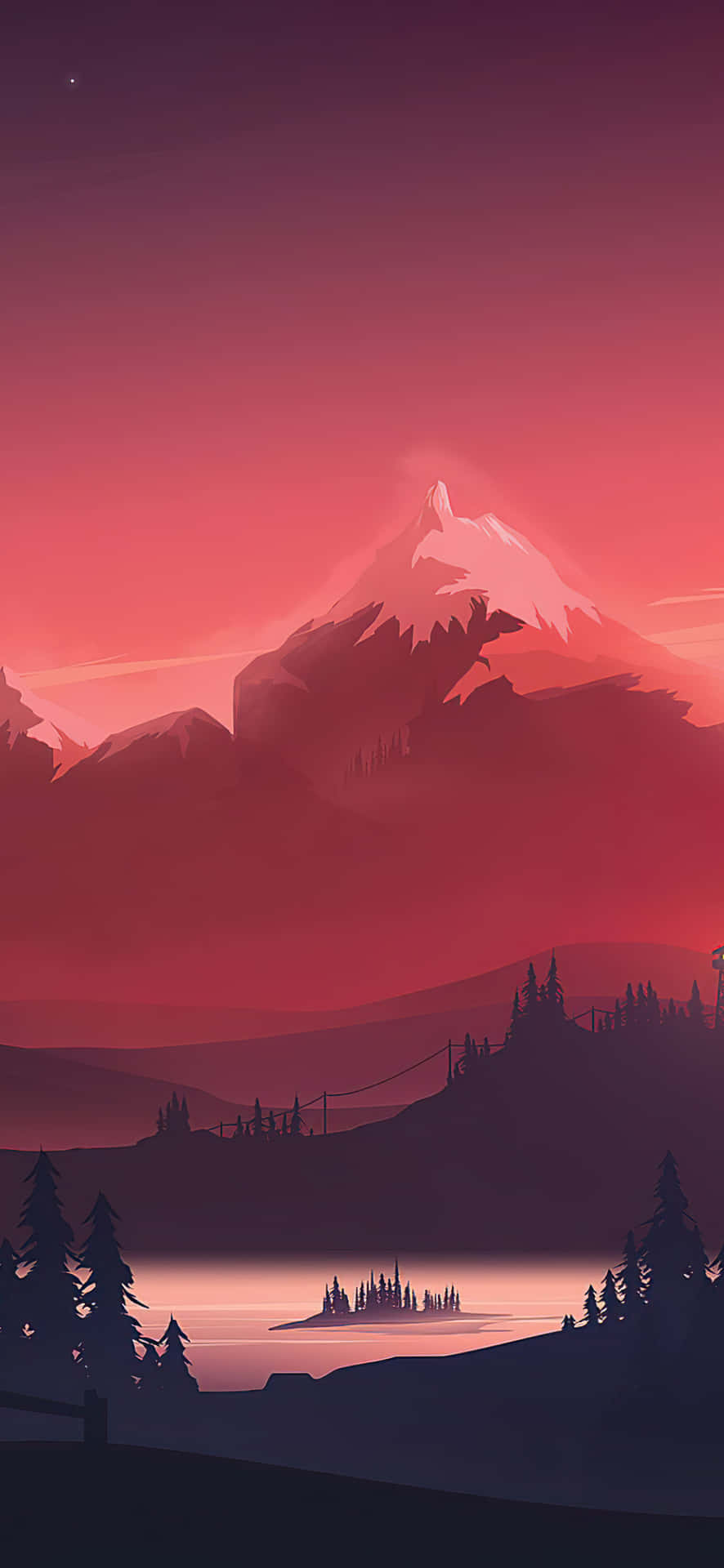 Mountain Sunset Silhouette Wallpaper Wallpaper