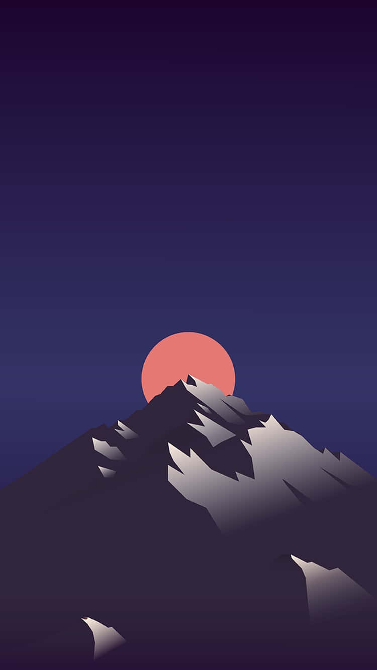 Mountain Sunset Vector Illustration Wallpaper