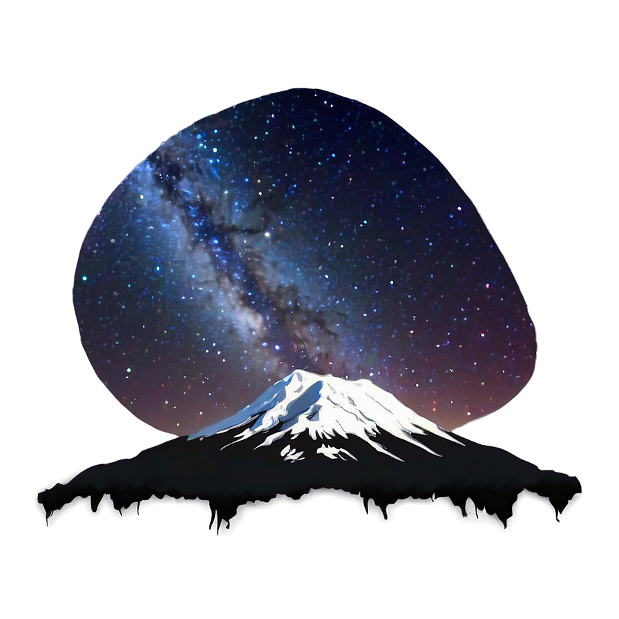 Mountain Under Stars Png Wlt73 PNG