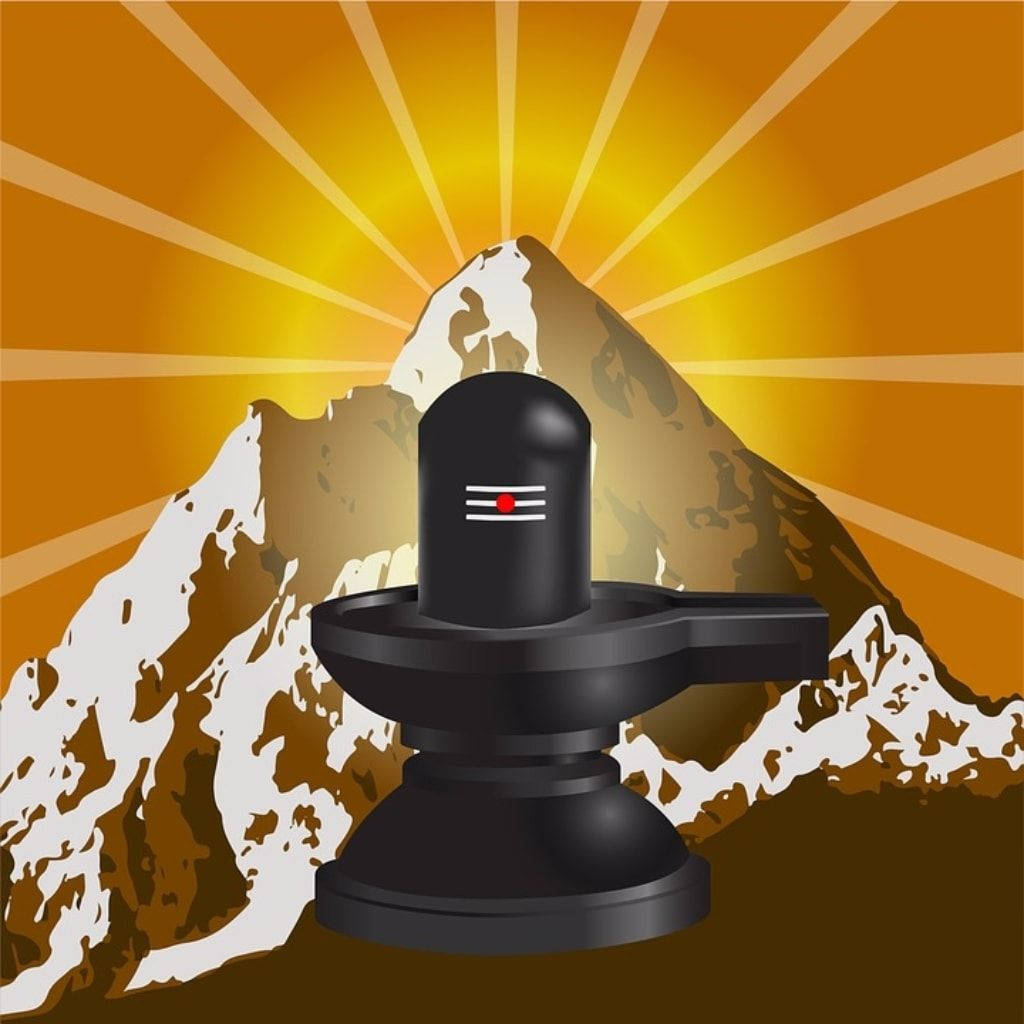 Mountain Vector Shiva Lingam Wallpaper
