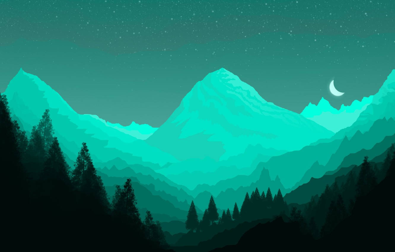 Mountainous Forest Photoshop Hd Wallpaper