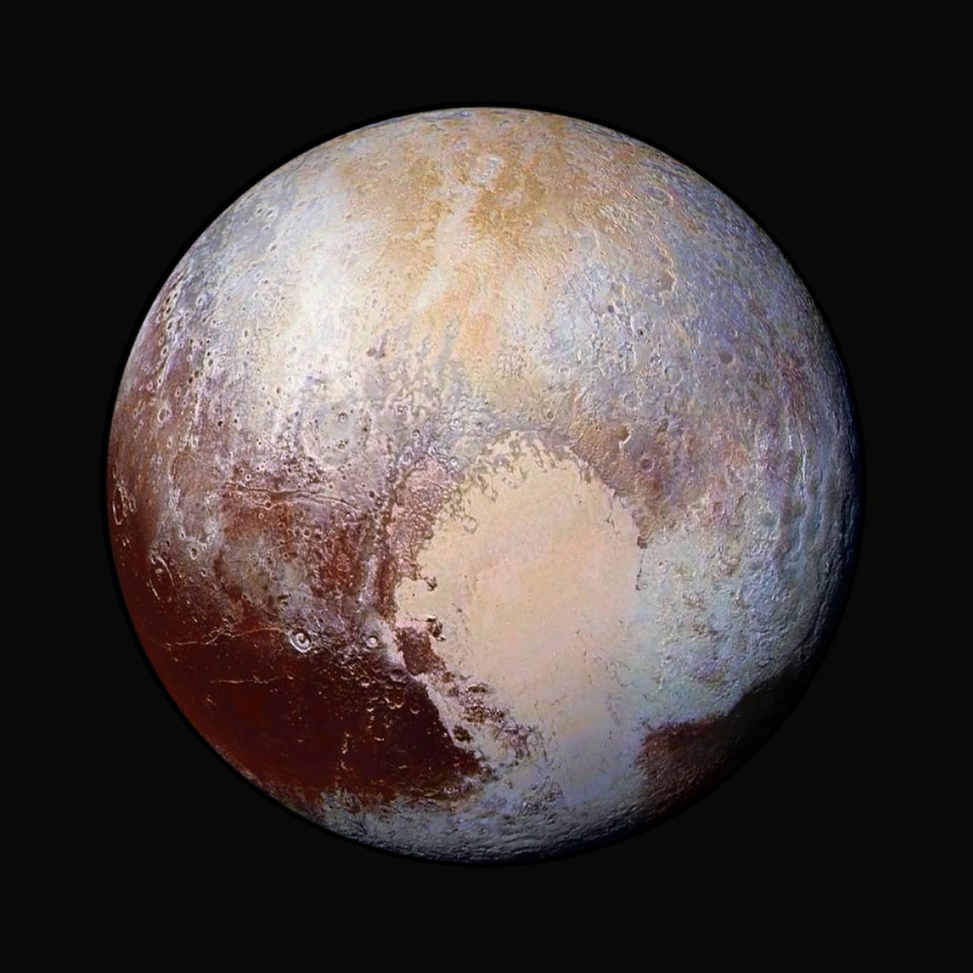 Bergigaplaneten Pluto. Wallpaper