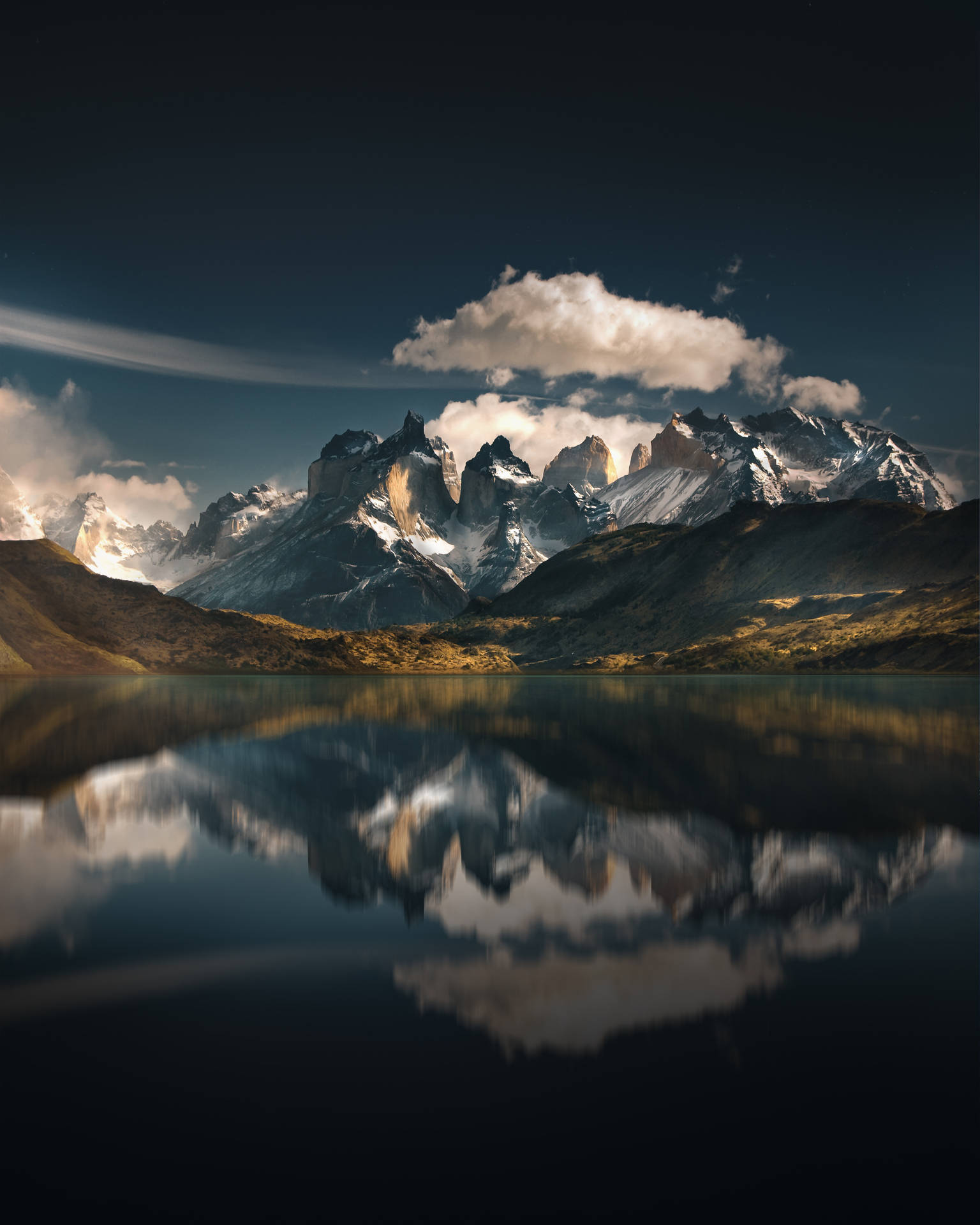 Captivating Landscape of Torres del Paine National Park in Chile Wallpaper