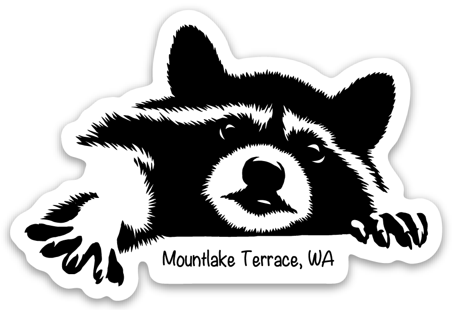 Mountlake Terrace Raccoon Graphic SVG