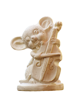 Mouse Musician Figurine PNG
