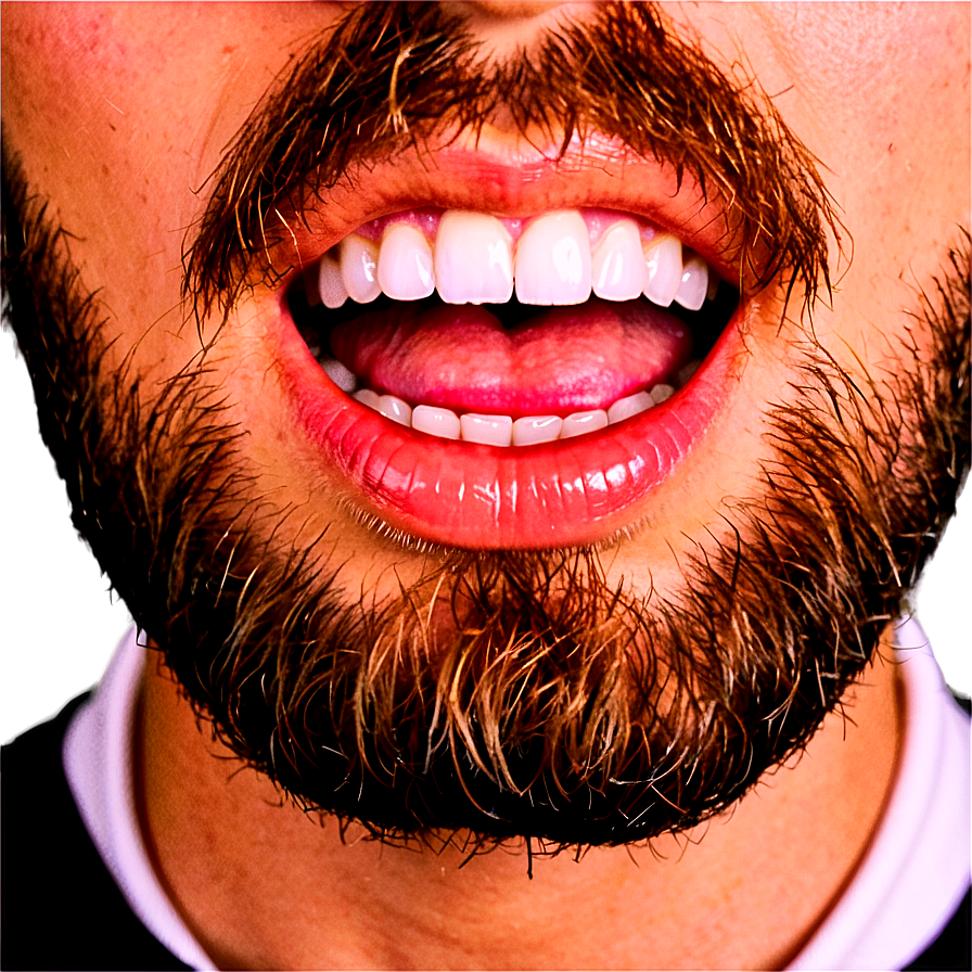 Mouth With Beard Png 05242024 PNG