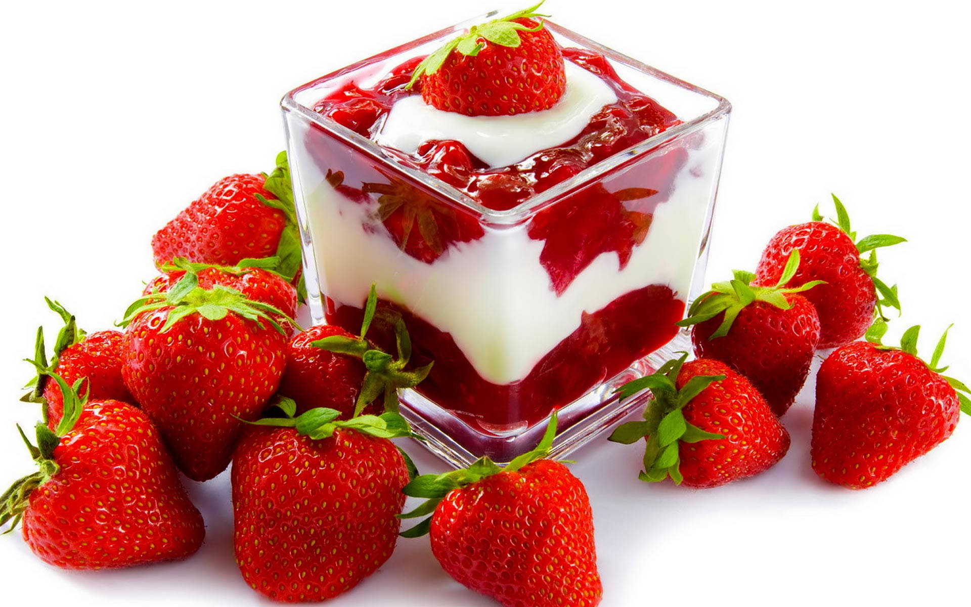 Mouthwatering Strawberry Dessert Wallpaper