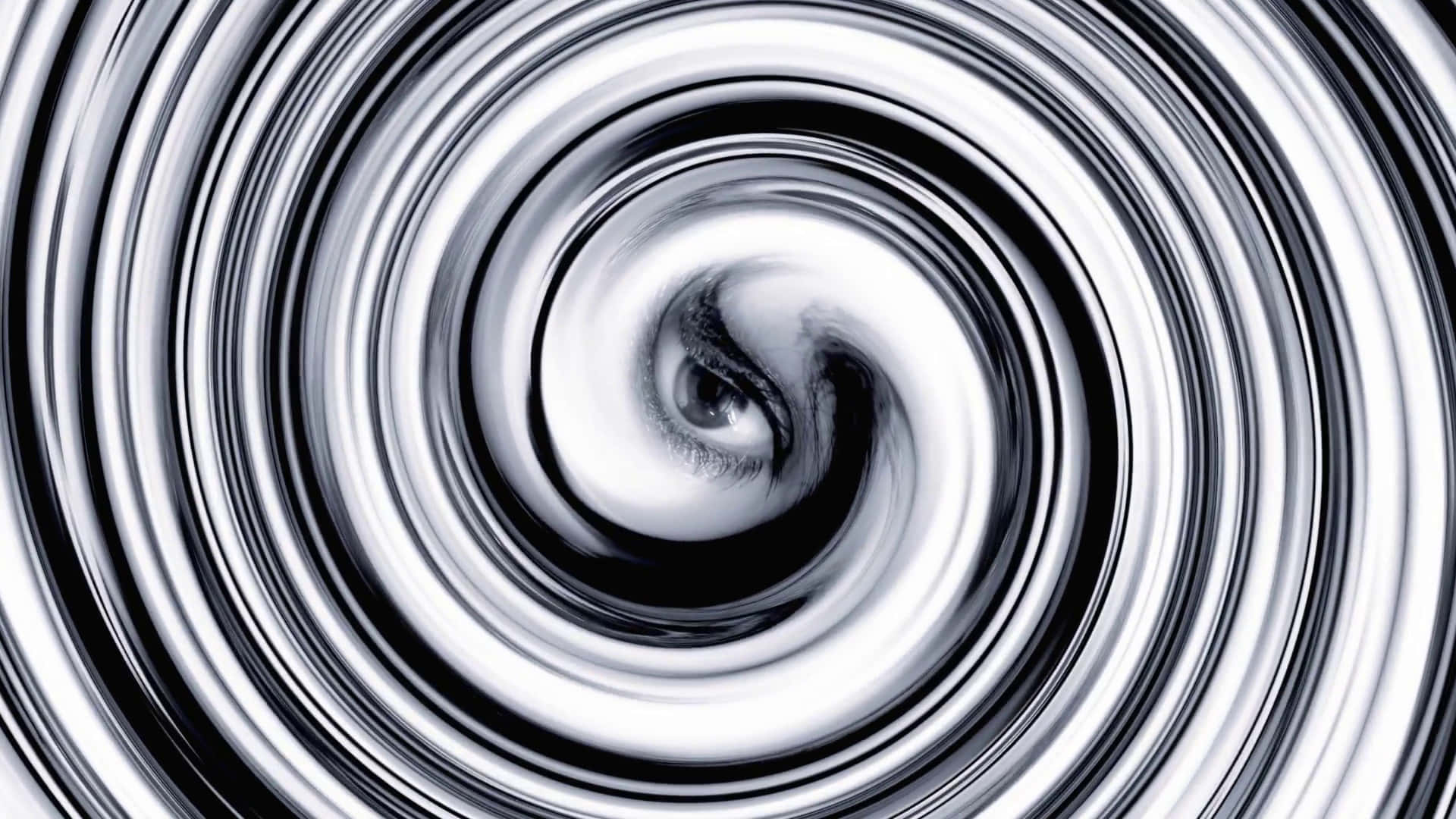 A Black And White Spiral With A White Background Wallpaper