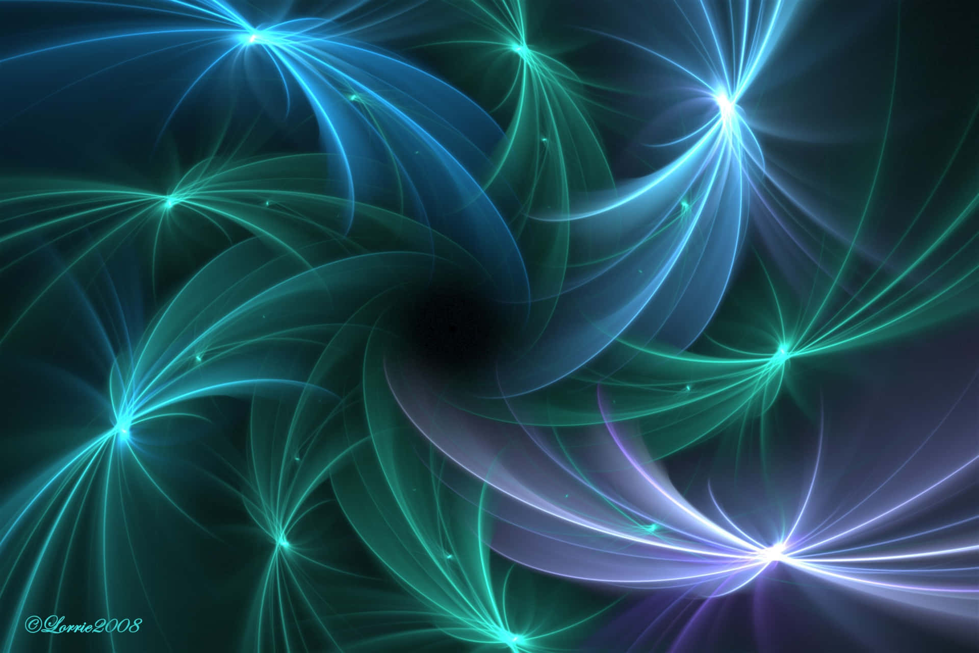 A Blue And Green Swirling Pattern Wallpaper