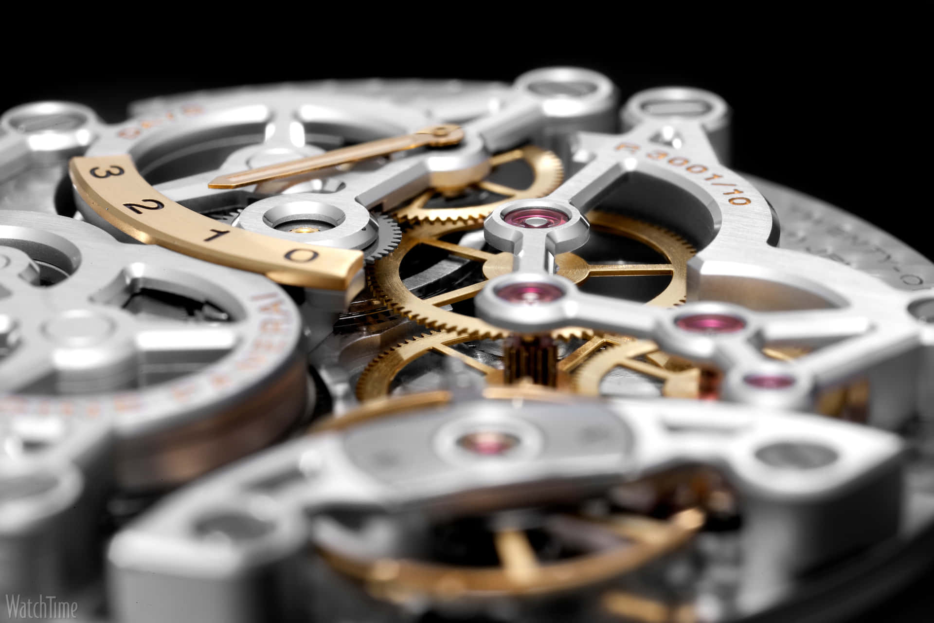 A Close Up Of The Gears Of A Watch Wallpaper