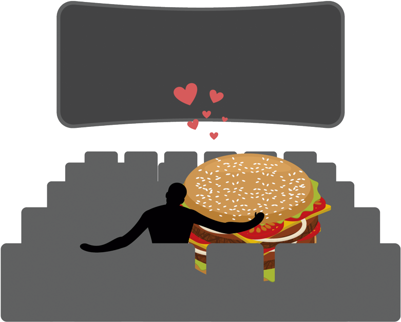 Movie Lover Burger Date PNG