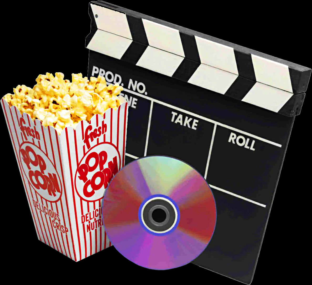 Movie Night Essentials Clipart PNG