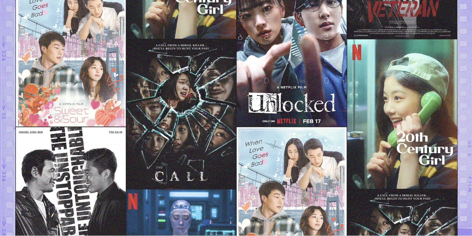 A Collage Of Korean Movies With Different Characters