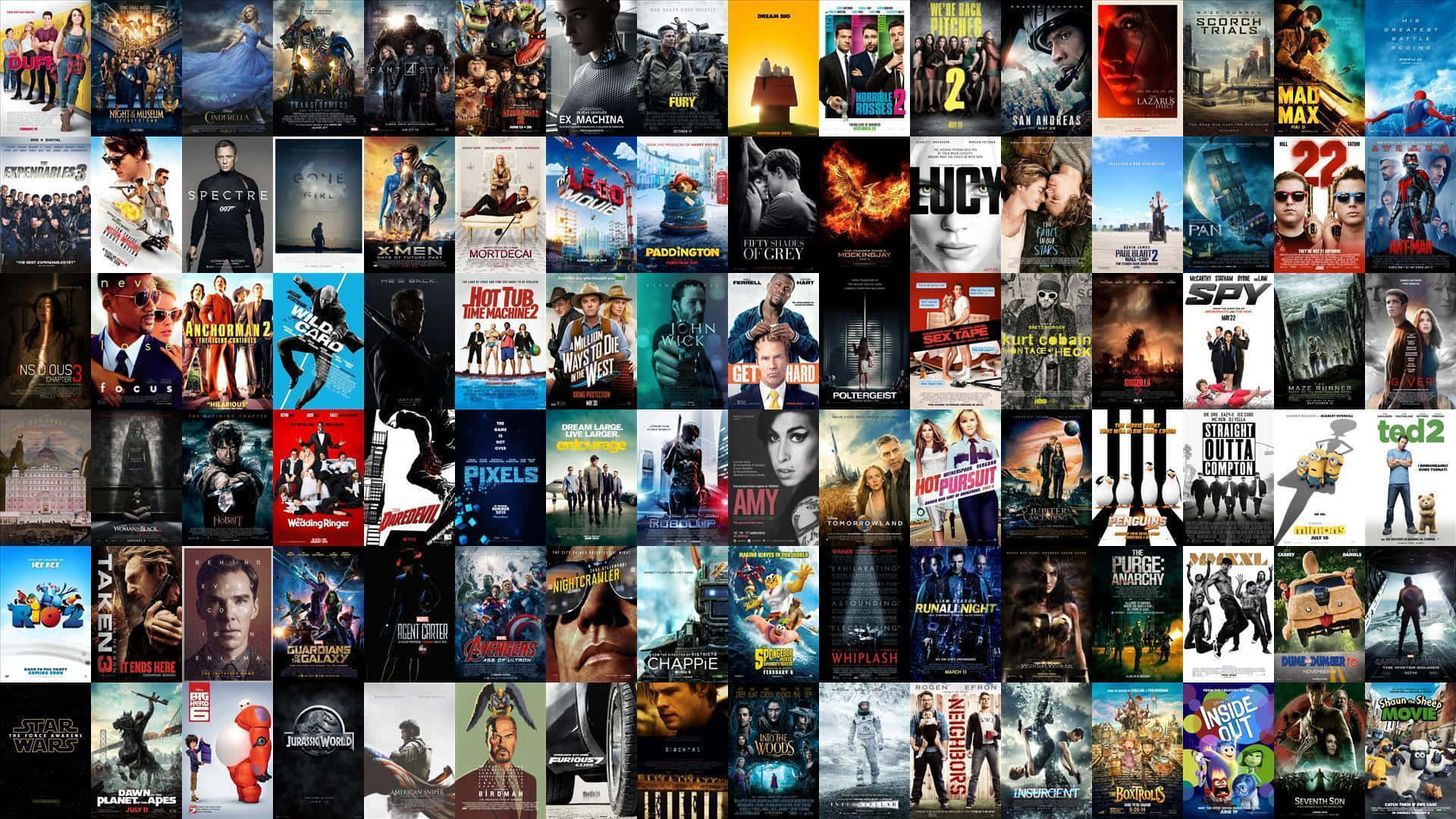 A Collage Of Movie Posters With Many Different Movies